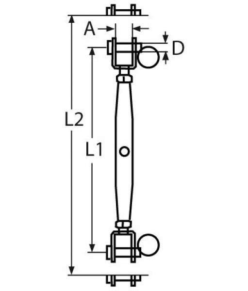 Wantenspanner Gabel-Gabel A4 M10